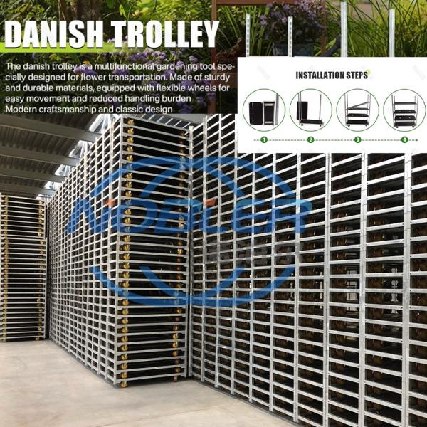 Cheap Folding Galvanized Steel Dutch Flower Trolleys For Sale