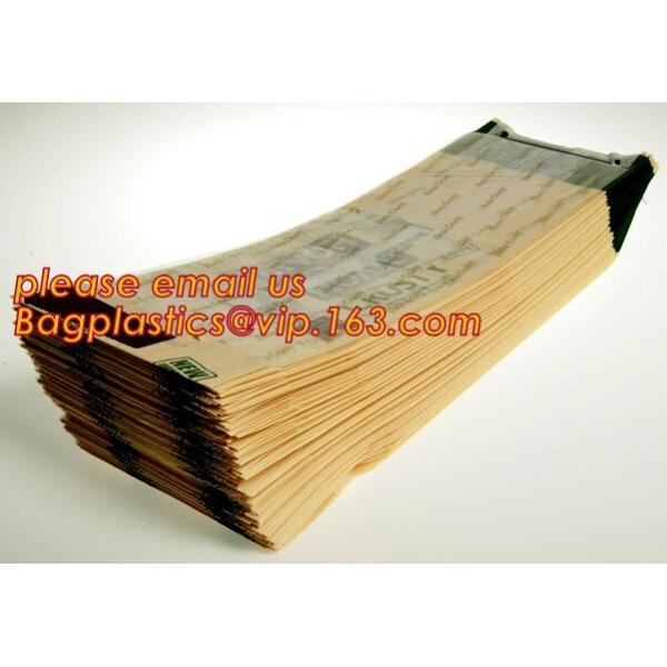 Staple Food grade kraft paper bags, stapled kraft bag, stapled bread kraft bag,kraft paper bread bags for packaging sand