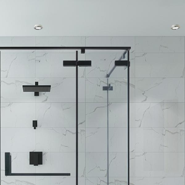 Custom - Made Shower Enclosure | Tailored to Space Curvature, Integrating Minimalist Aesthetics and Practical Functions