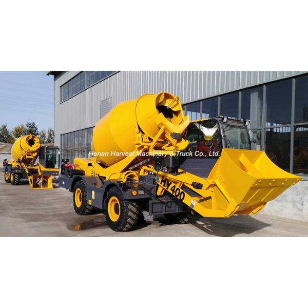 4M3 Capacity 95kW Engine Industrial HY400 Self Loading Concrete Mixer Truck