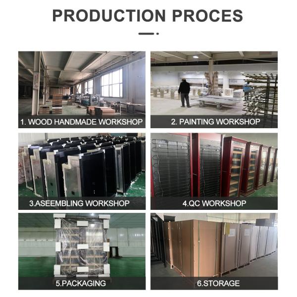 Spain Cedar Wood Electric Cigar Cooler Humidor Cabinets For Smoke Shop With Lock