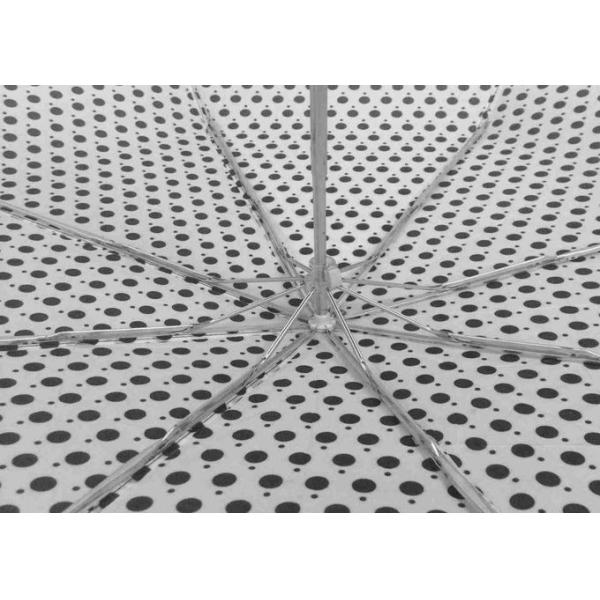 Lightweight Folding Umbrella , Three Fold Umbrella Aluminum Frame J Handle