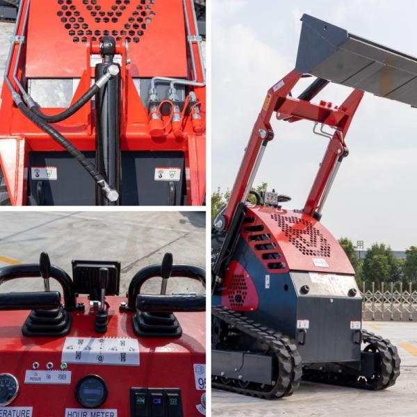 Speed 0-6km/H Mini Loader Skid Steer Track Loader For Landscaping