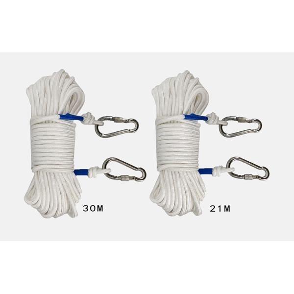 Wear Resistant Free Diving buoy , White Safety 8mm nylon Line Rope Easy Operation