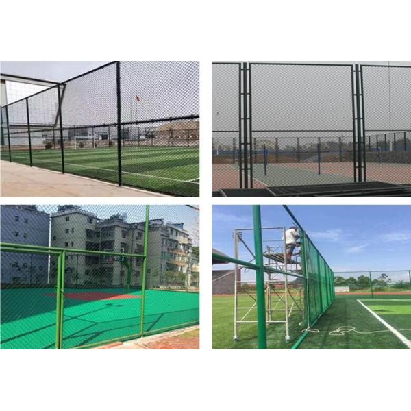 Hot Dipped Galvanized 8FT Diamond Chain Link Fence Environmental Friendly