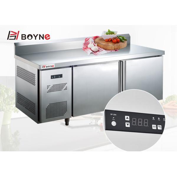 Food Grade Kitchen Work Bench With Cabinet Thickness Steel For Restaurant