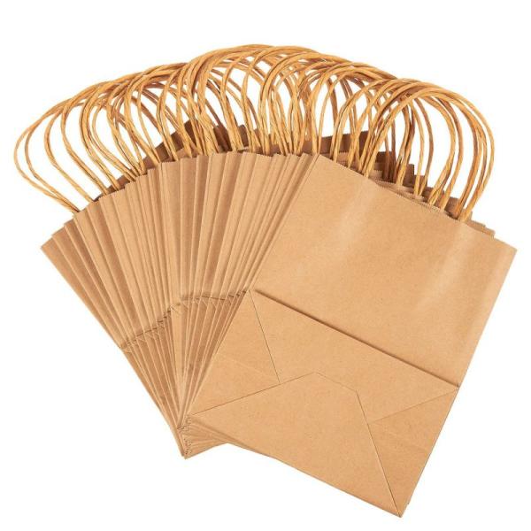 Custom Offset Printed Paper Gift Bags With Handles Biodegradable