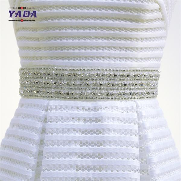 Modern strapless a-line trailing off-shoulder traditional elegant bridal wedding dresses simple with beaded