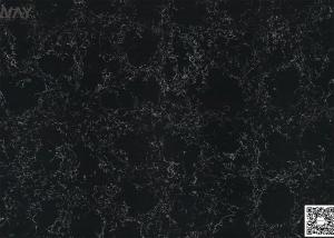 Quality Heat Resistant Carrara Black Quartz Tiles Flooring Home Decoration Anti Faded wholesale