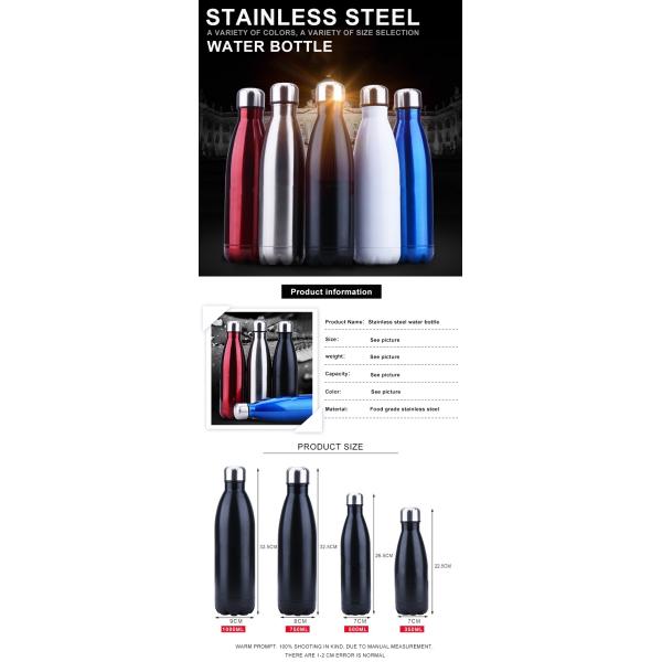 1L 18/8 Stainless Steel Double Wall Vacuum Insulated Bottle