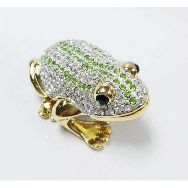 Animal trinket jewelry box Frog diamond decoration trinket jewelry box metal jewelry box