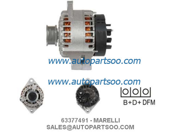 63377425 DRA0092 - MARELLI Alternator 12V 120A Alternadores
