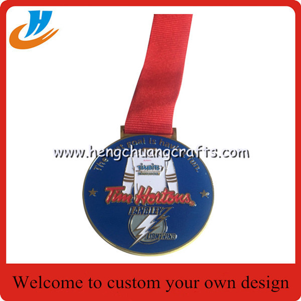 Gold silver copper metal medals,award sports medals with ribbon