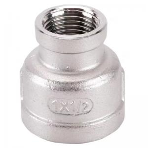 China Stainless Steel 201 304 316 Npt BSP Threaded Pipe Coupling Fittings Red Socket Reducer on sale