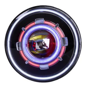 Quality 7 Inch Round LED Demon Eye Halo Headlights For Jeep Wrangler wholesale
