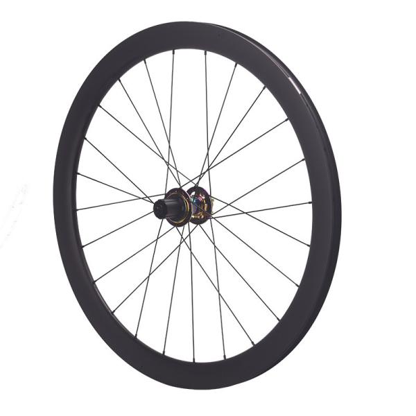 700C RUJIXU Carbon Fiber 46MM Rim Five Perrin Disc Brake 24H Super Loud HUB Road Disc Brake Wheel Set for End Road Bikes