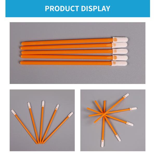 70mm PP Stick Flat Tip Swabs Double Knitted Cleanroom Microfiber swabs