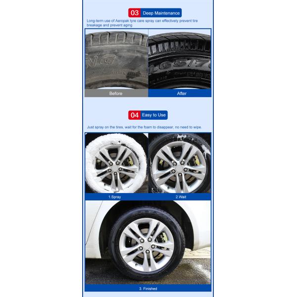 Car Tire Foam Cleaner No Harm Wheel And Tire Cleaner 500ml / 750ml