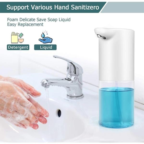 Bathroom Portable Standing Sensor Touchless Non Contact Rechargeable Automatic Hand Sanitizer Foam Soap Dispenser