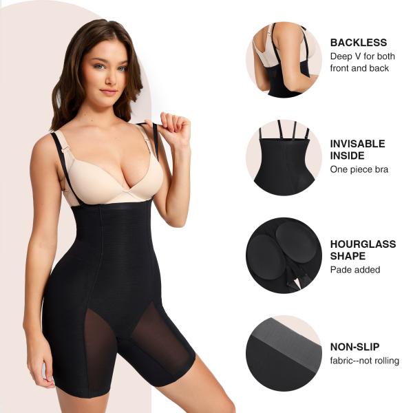 Women's Sustainable Faja Curved Girdles Shapewear for Medium Tummy and Thigh Slimmer