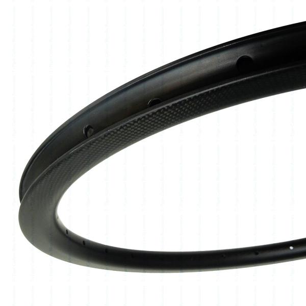 Carbon Fibre BMX 20"406mm Clincher Rim 30mm Width 30mm Depth Wheel for Road Bicycle with Basalt Braking Surface 3k/12k/u