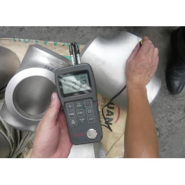Thick-walled stainless steel pipe tee fittings measurement