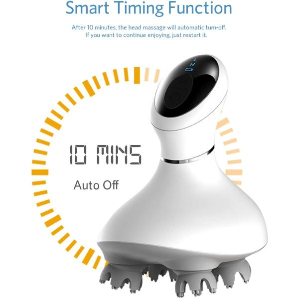 USB Charging 3d Kneading Head Scalp Massager ROHS Approved