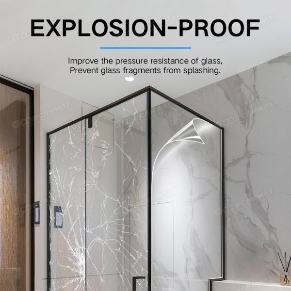 4mil UV99% Shatterproof Security Window Film for Glass Protection