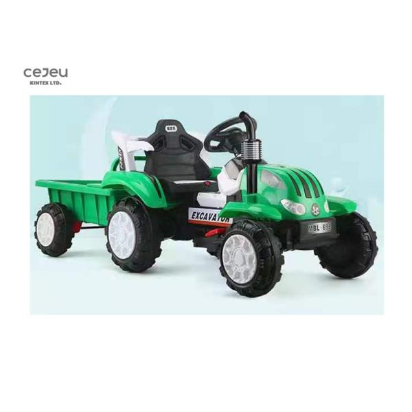 12.1KG Plastic Ride On Tractor Rear Wheel Suspension 6V7AH Kids Electric Tractor