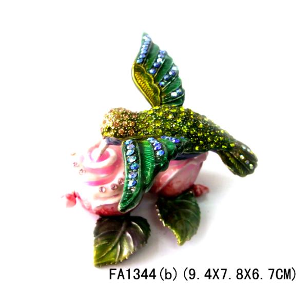 2014 Colorful Birds Jewelry Box Crystal Magestic Jewelry Box