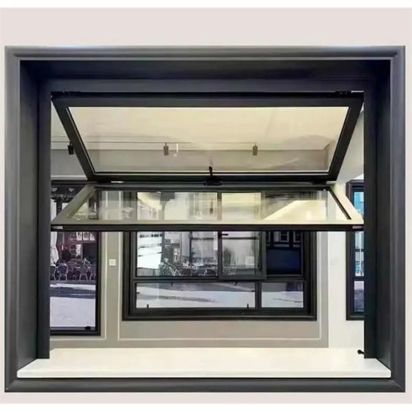 Black Aluminum Windproof Windows House Awning Windows With 8-Way Seal