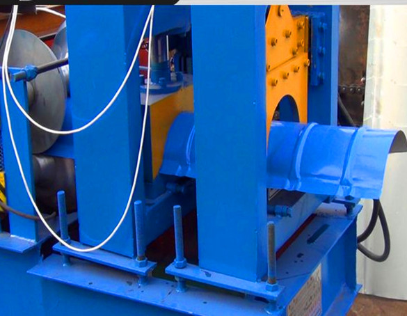 7 KW Power Durable Ridge Cap Roll Forming Machine / Gutter Forming Machine