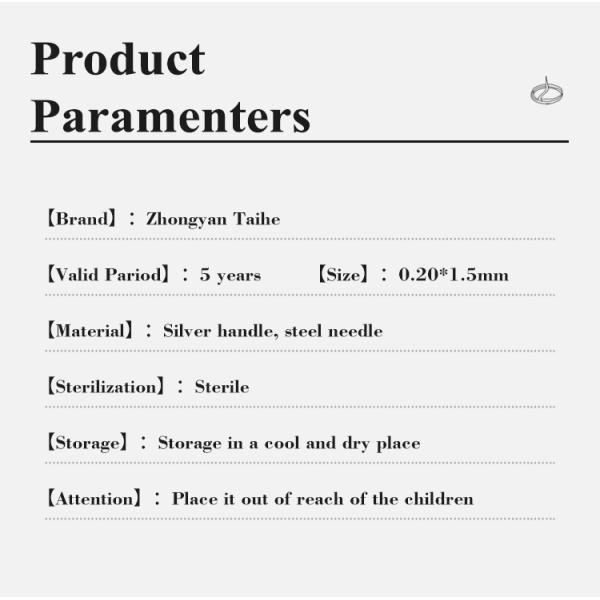 Intradermal Ear Press Needles Sterile Acupuncture Zhongyan Taihe