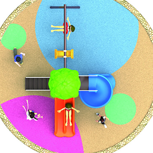 Toddler Plastic Playground Slide Multicolor Pleasure Island For 3-15 Years Old