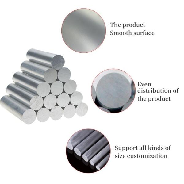 130mm 140mm Aluminum Alloy Bar Rod Anodizing 6061- T6 6063 6082 T5