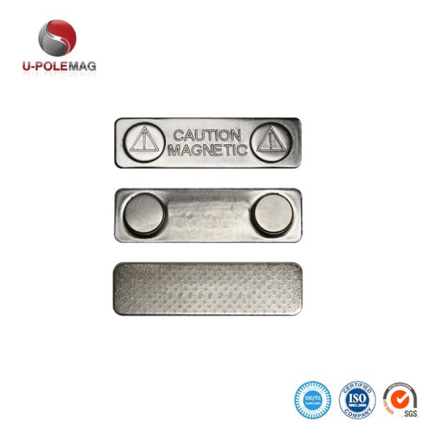 Stainless Steel Magnetic Name Badge with ±1% Tolerance and Long-Lasting Neo Magnet