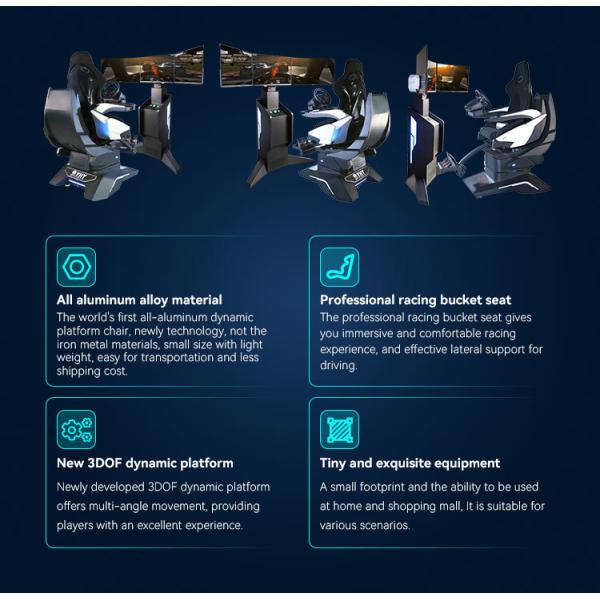 Indoor Sports Racing Motion Seats Simulator Amusement Games Car Racing Simulator