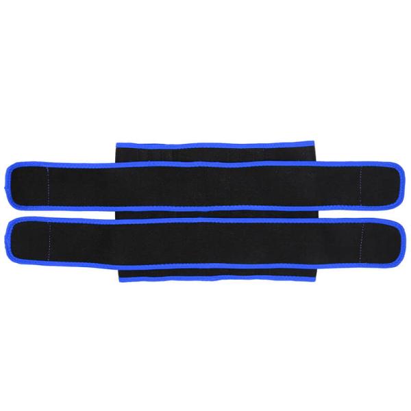 Blue Neoprene 2 Band Waist Trimmer Belt Workout Waist Sweat Band