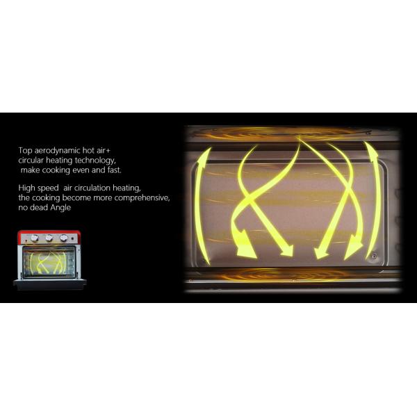21.1 Quart Stainless Baking Air Fryer Oven Non Stick Surface