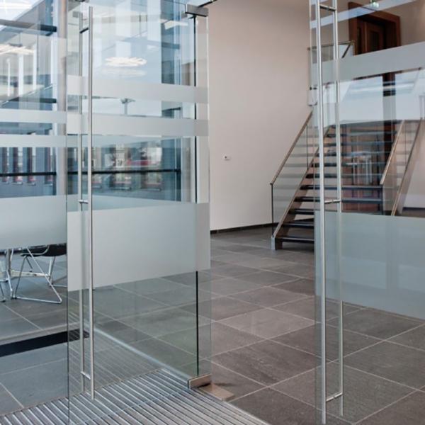 Bathroom Glass Door Aluminium Alloy Spring Door for Custom Projects