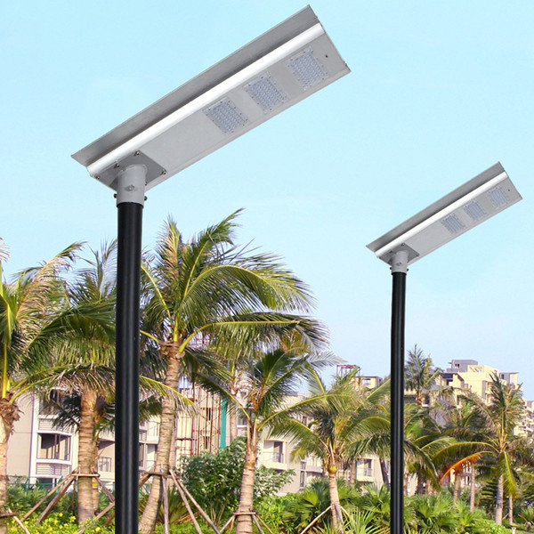 IP66 Waterproof Solar LED Street Light with -20+55 °C 85-265V AC Aluminum Alloy +PC lens