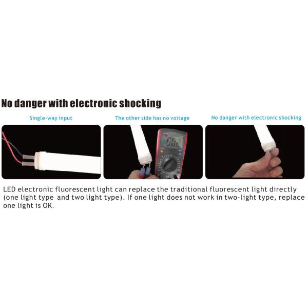 Silver Housing Industrial LED Tube Light 3000-4800 Luminous 2700-6500K CCT