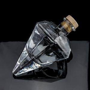 Quality Glass Whiskey Bottle 700ml with Unique Diamond Shape and Customized Logo wholesale