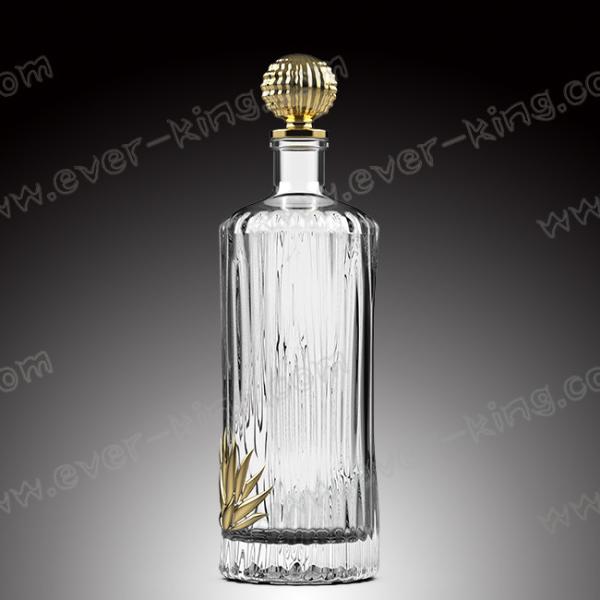 Empty Transparent Wine Tequila Glass Bottle Lead Free 750ml