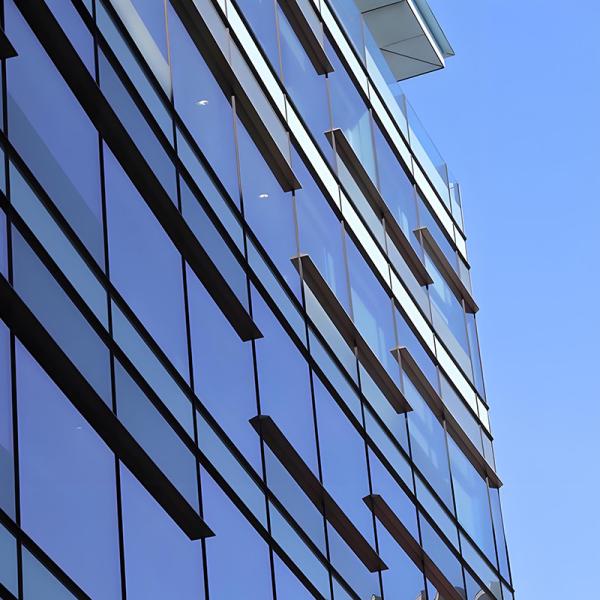 Hotel Clear Glass Curtain Wall Building Material 6mm-19mm Thickness