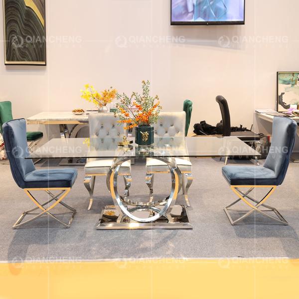 200cm Tempered Glass Dining Table