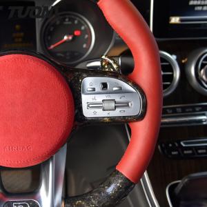 PU Amg Carbon Fiber Mercedes Benz Steering Wheel 2022 Custom