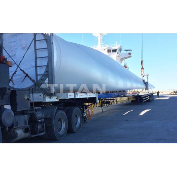 Extendable Trailer 58M Wind Blade Turbine Transport 4 Axle Telescopic Trailer