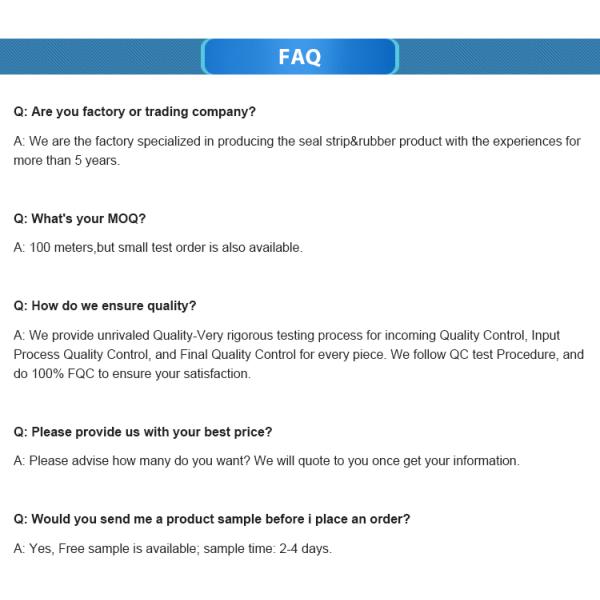 Customized Epdm Weather Stripping Car Door Rubber Strip Window Automobile Rubber Seal Strip Edge Trim Seal