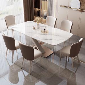 Quality Dining Table Set With Sintered Stone Table Top marble Dining Tables And Chairs Set wholesale